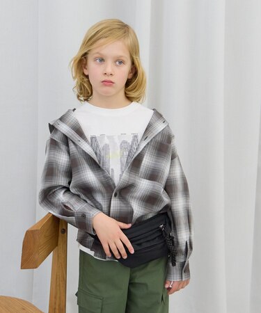 イージーケアフードシャツ長袖/キッズ/637846