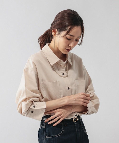 やわらかコーデュロイシャツ長袖/637933｜グローバルワークの通販