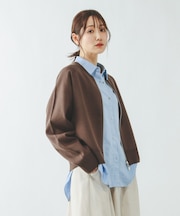 スウェットライクZIPカーディガン/642682