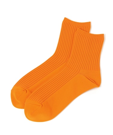 撥水リブクルーソックス/644537