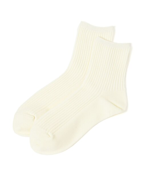 撥水リブクルーソックス/644537