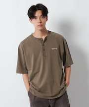 ピグメントヘンリーネックTシャツ/1054516