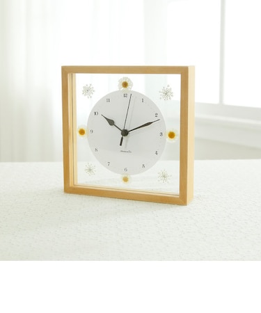 フラワーウォールクロック(壁掛け時計)