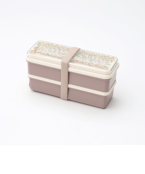 フラワーアートスリム型2段ランチボックス