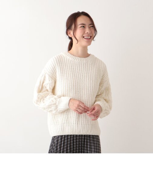 マットモール畦編みプルオーバー