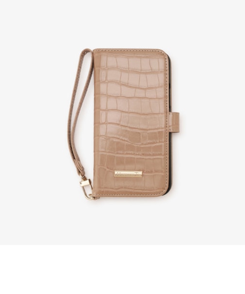 クロコ調ブック型iPhone12/12Proケース