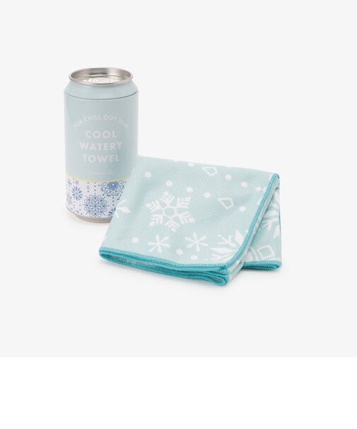 総柄クールウォータリー缶入りタオル