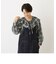 タータンチェック柄ラッフルブラウス