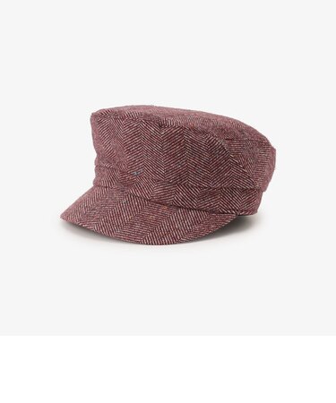 ヘリンボーンウールキャスケット