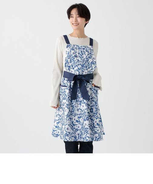 大花柄エプロン