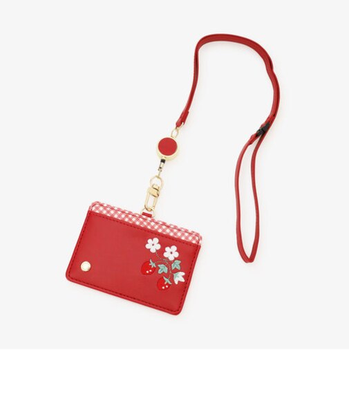 ストロベリーコードリール付きIDケース