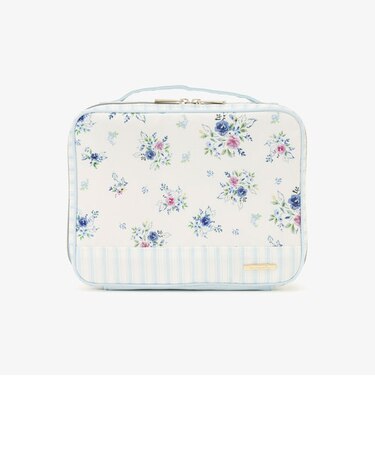 フラワーストライプトラベルケース