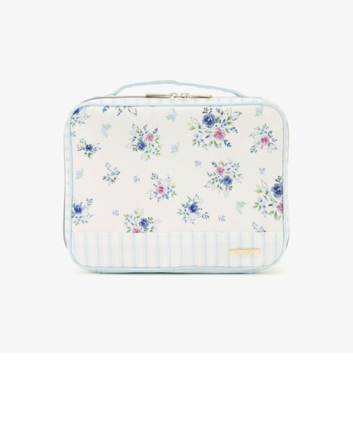 フラワーストライプトラベルケース