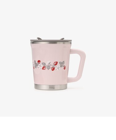 ストロベリーフタ付きダブルウォールマグカップ