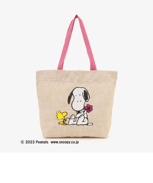 横型トートバッグマチ付き/PEANUTS