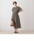【WEB限定】ウエストシャーリングワンピース/リバティプリント