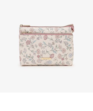 フラワーダブルポーチ