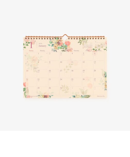 水彩フラワーカレンダー