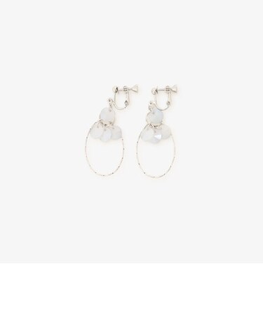 オーバルイヤリング