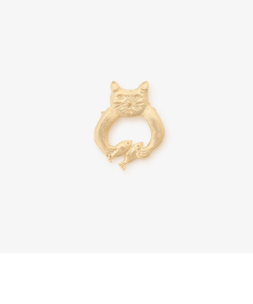 キャットブローチ