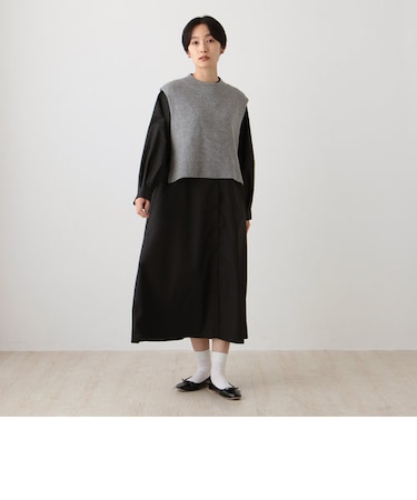 ニットベスト&ワンピ－スセット