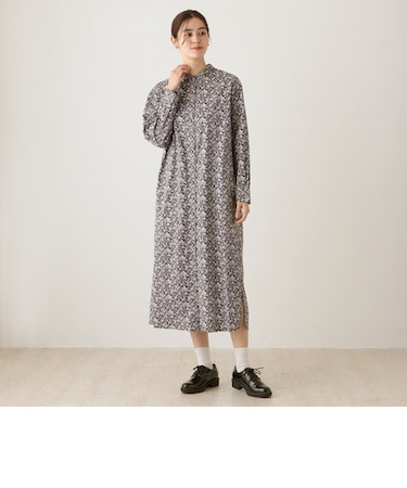 【WEB限定】丸襟ワンピース/リバティプリント
