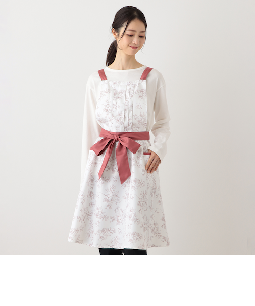 ラインフラワーエプロン