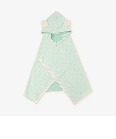 くまフード付きバスタオル