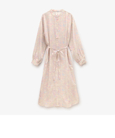 アートプリントバンドカラーワンピース