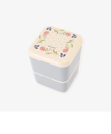 エリタージュフルール抗菌スクエア2段ランチボックス