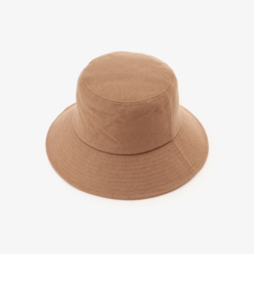 ツバ広バケットハット