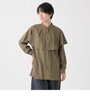 ワッシャーケープカラーブラウス