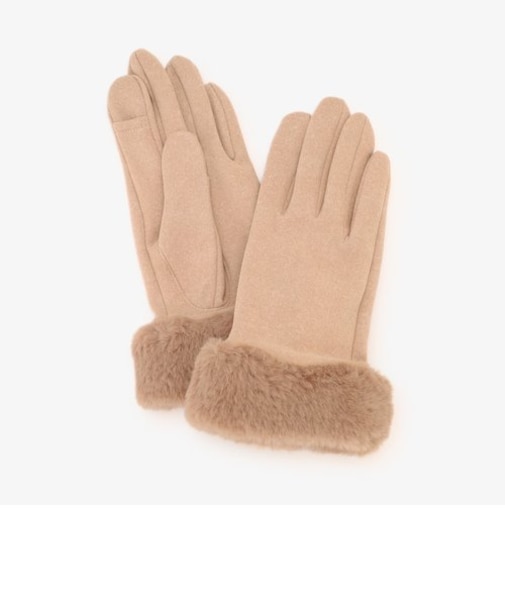 ストレッチフェイクファーグローブ