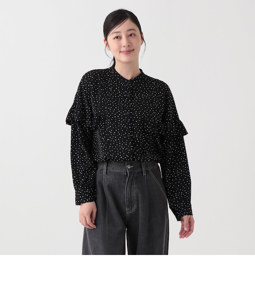 【美品】DECOY SINCE1981✕LIBERTY　スタンドフリルブラウス 美品】DECOY SINCE1981✕LIBERTY スタンドフリルブラウス - メルカリ
