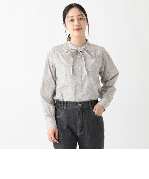 ボウタイブラウス/リバティプリント