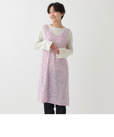 ラインフラワーかぶりエプロン