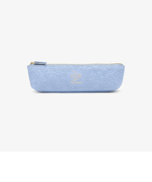 フラワー型押しペンケース