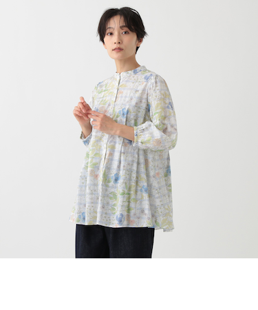 【WEB限定】切替ブラウス/リバティプリント