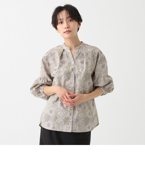 タックデザインスキッパーブラウス/リバティプリント