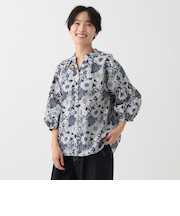 タックデザインスキッパーブラウス/リバティプリント