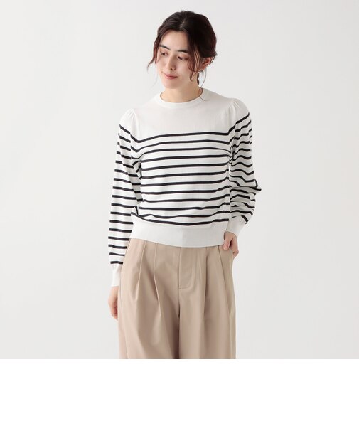 マシンウォッシャブルボーダープルオーバー