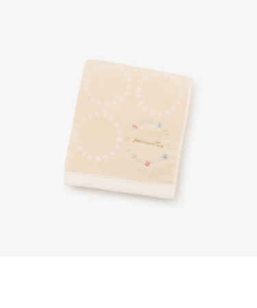 小花刺繍フェイスタオル