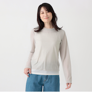 シアーレイヤードクルーネックプルオーバー