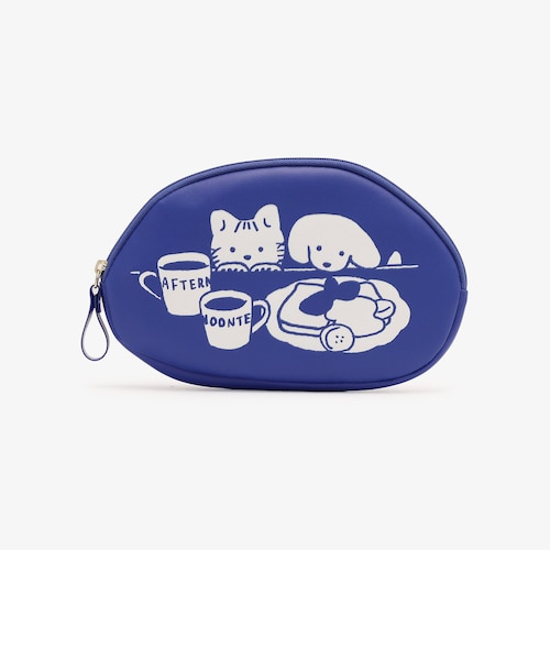 ダイカットポーチ/DOG×CAT/てらおかなつみ｜アフタヌーンティー