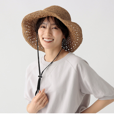 フラワー細編みハット