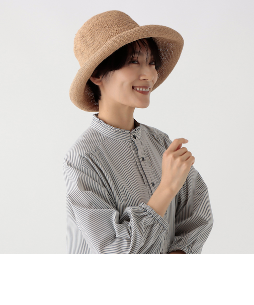 細編みツバ広UVハット