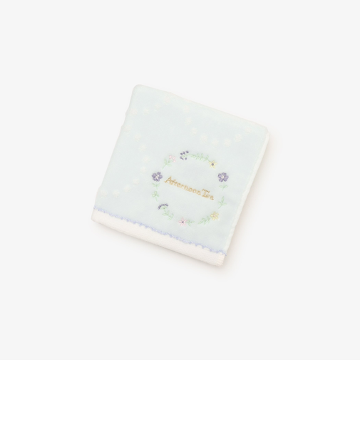 小花刺繍ミニタオル
