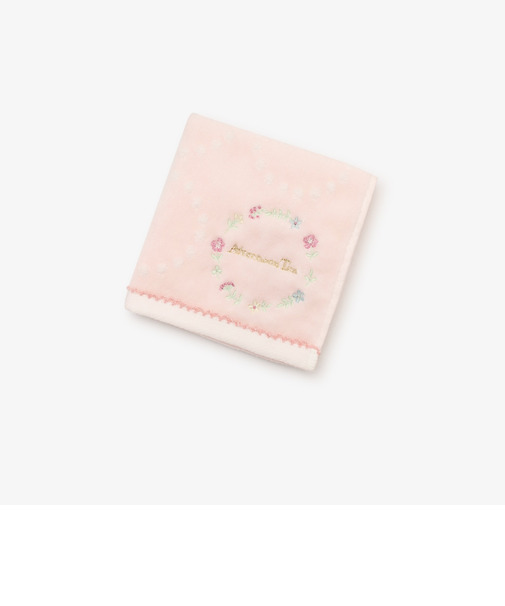 小花刺繍ミニタオル