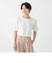 パフスリーブコンビプルオーバー
