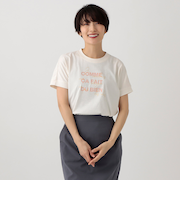 タイポグラフィー箔プリントフレンチTシャツ